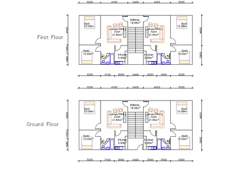 Amanzimtoti Social Housing Status Quo — Egret Mews flats, existing floor plans